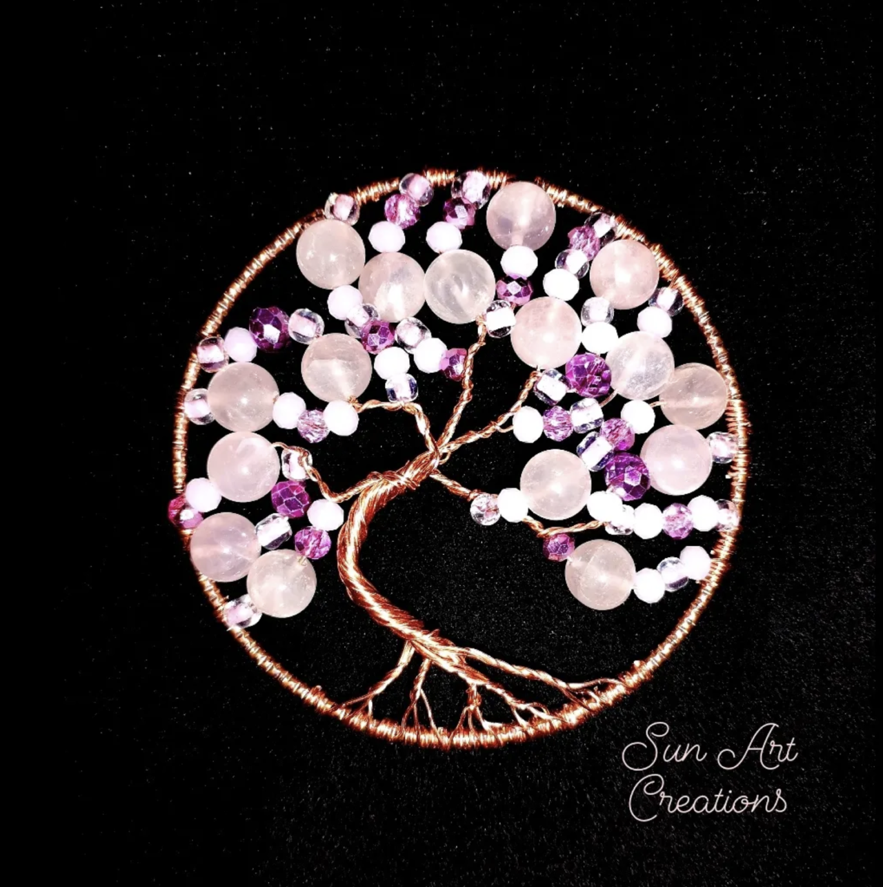 Piccolo Acchiappasogni Per Auto Con Albero Della Vita E Cristallo - Decorazione Boho Per Specchietto Retrovisore, 38 Cm